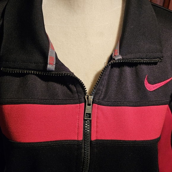 Nike Dri fit track jacket black and red size L - Picture 2 of 13